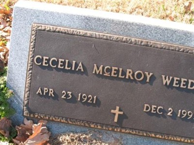 Cecelia McElroy Weeden on Sysoon