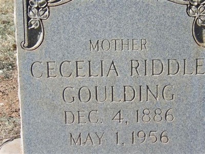 Cecelia Riddle Goulding on Sysoon