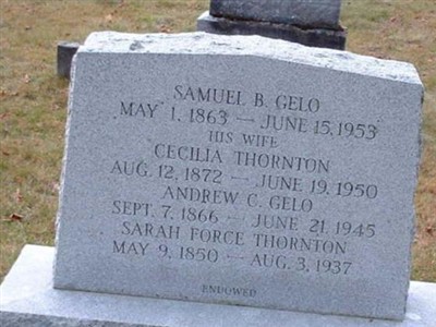 Cecelia Thornton Gelo on Sysoon