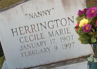 Cecile Marie "Nanny" Herrington on Sysoon