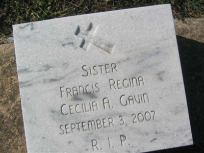 Cecilia "Sr. M. Francis Regina" Gavin on Sysoon