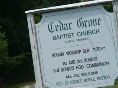 Cedar Grove Baptist Church Cemetery on Sysoon