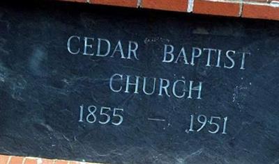 Cedar Baptist Church Cemetery on Sysoon