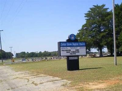 Cedar Grove Baptist Church Cemetery on Sysoon