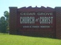 Cedar Grove Church of Christ Cemetery on Sysoon