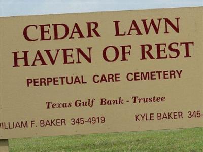 Cedar Lawn Haven of Rest on Sysoon