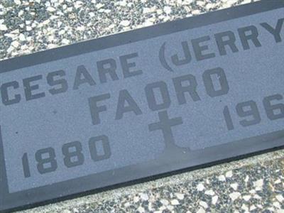 Cesare "Jerry" Faoro on Sysoon