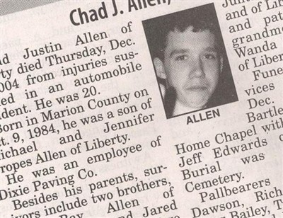 Chad Justin Allen on Sysoon