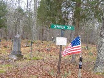 Champion Cemetery on Sysoon