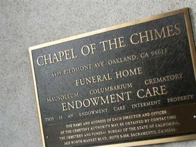 Chapel of the Chimes Columbarium and Mausoleum on Sysoon