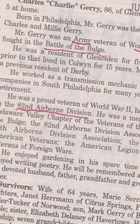 Charles "Charlie" Gerry on Sysoon