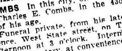 Charles E Combs on Sysoon