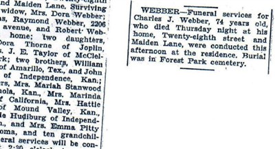 Charles Jefferson Webber on Sysoon