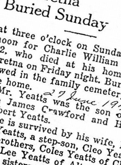 Charlie W. Yeatts on Sysoon