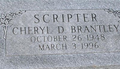 Cheryl D. Brantley Scripter on Sysoon
