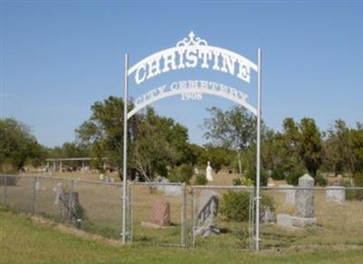 Christine City Cemetery on Sysoon