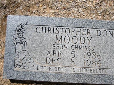 Christopher Don "Baby Chrissy" Moody on Sysoon