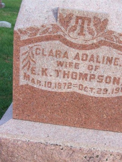 Clara Adaline Thompson on Sysoon