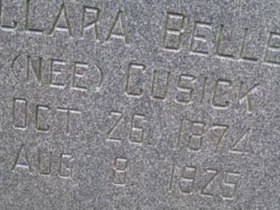 Clara Bell E Cusick Mullikin on Sysoon