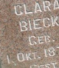 Clara Bertha Henriette Fredrich Bieck on Sysoon