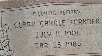 Clara Carole Forkner on Sysoon