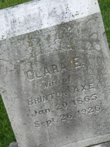 Clara E. Axe on Sysoon