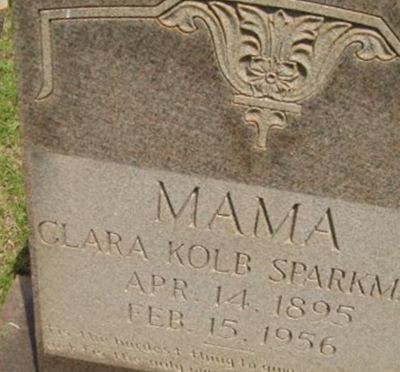 Clara Kolb Sparkman on Sysoon