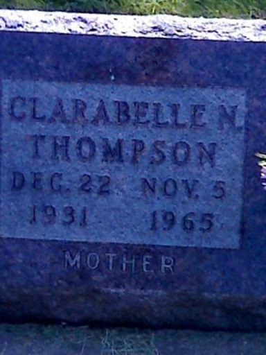 Clarabelle Norene Croussore Thompsom on Sysoon