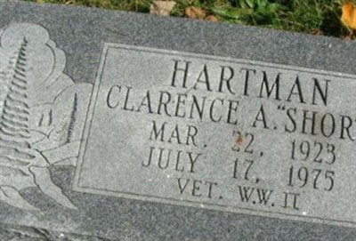 Clarence A. "Shorty" Hartman on Sysoon