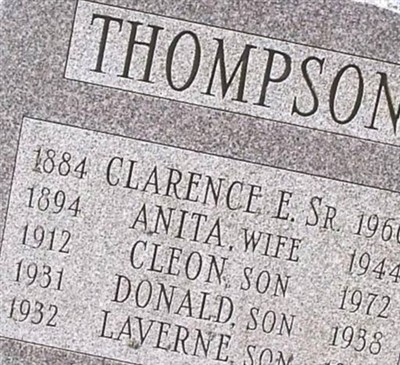 Clarence E. Thompson, Sr on Sysoon