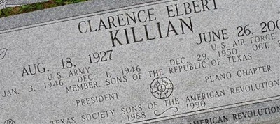 Clarence Elbert Killian on Sysoon