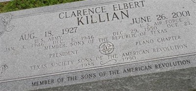 Clarence Elbert Killian on Sysoon
