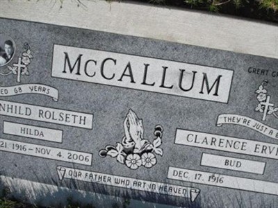 Clarence Ervin "Bud" McCallum on Sysoon
