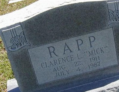Clarence L. (Mick) Rapp on Sysoon