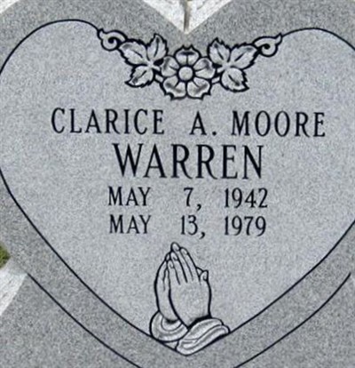 Clarice A Moore Warren on Sysoon