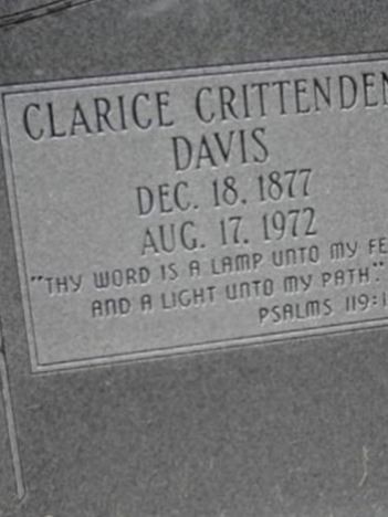Clarice Crittenden Davis on Sysoon