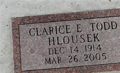 Clarice E. Todd Hlousek on Sysoon