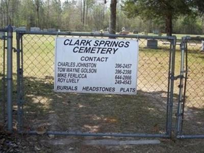 Clark Springs Cemetery on Sysoon