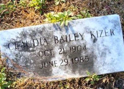 Claudia "Martha" Bailey Kizer on Sysoon