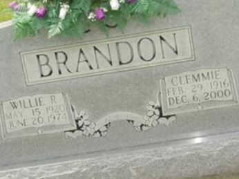 Clemmie Elizabeth Marshall Brandon on Sysoon