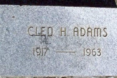 Cleo H. Adams on Sysoon