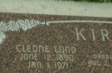 Cleone Lund Kirk on Sysoon