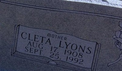 Cleta Lyons Billman on Sysoon