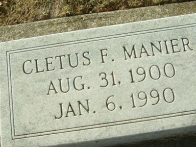 Cletus F. Manier on Sysoon