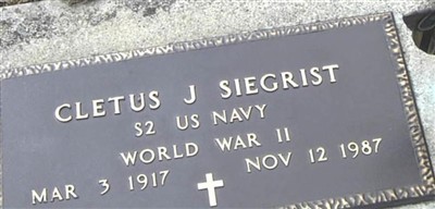 Cletus Joseph Siegrist on Sysoon