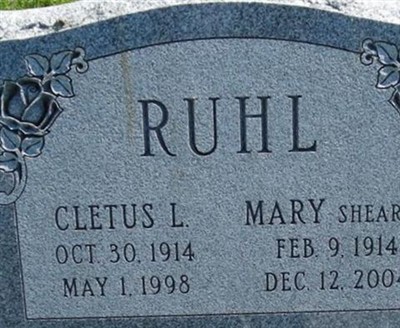 Cletus L Ruhl on Sysoon