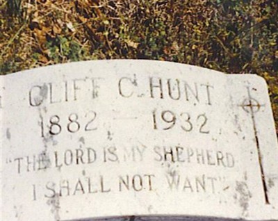 Clifford Clark "Cliff" Hunt on Sysoon