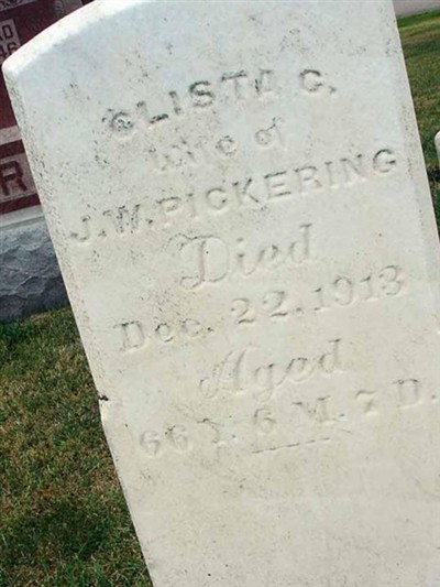 Clista C. Pickering on Sysoon