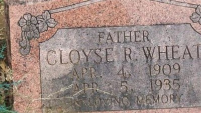 Cloyse R. Wheat on Sysoon