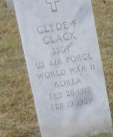 Clyde F Clack on Sysoon